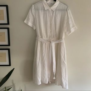 White FRAME Shirtdress, size large
